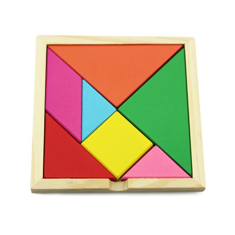 Геометрична інтелектуальна головоломка Танграм Різнобарвний
