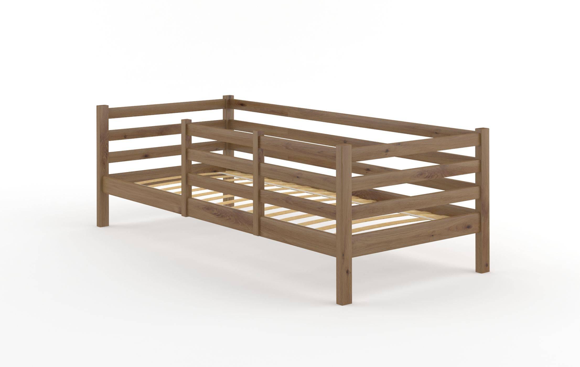 Кровать детская Mebigrand Ника бортики 90x200 см Орех светлый (MBG-2575)