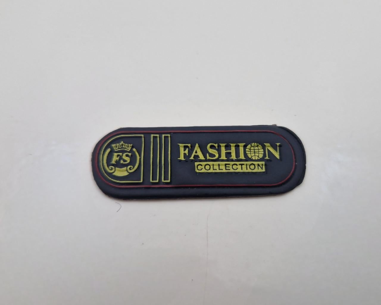 Нашивка пришивная текстильная с надписью Fashion Collection 3,8 см Черный (2374877787)