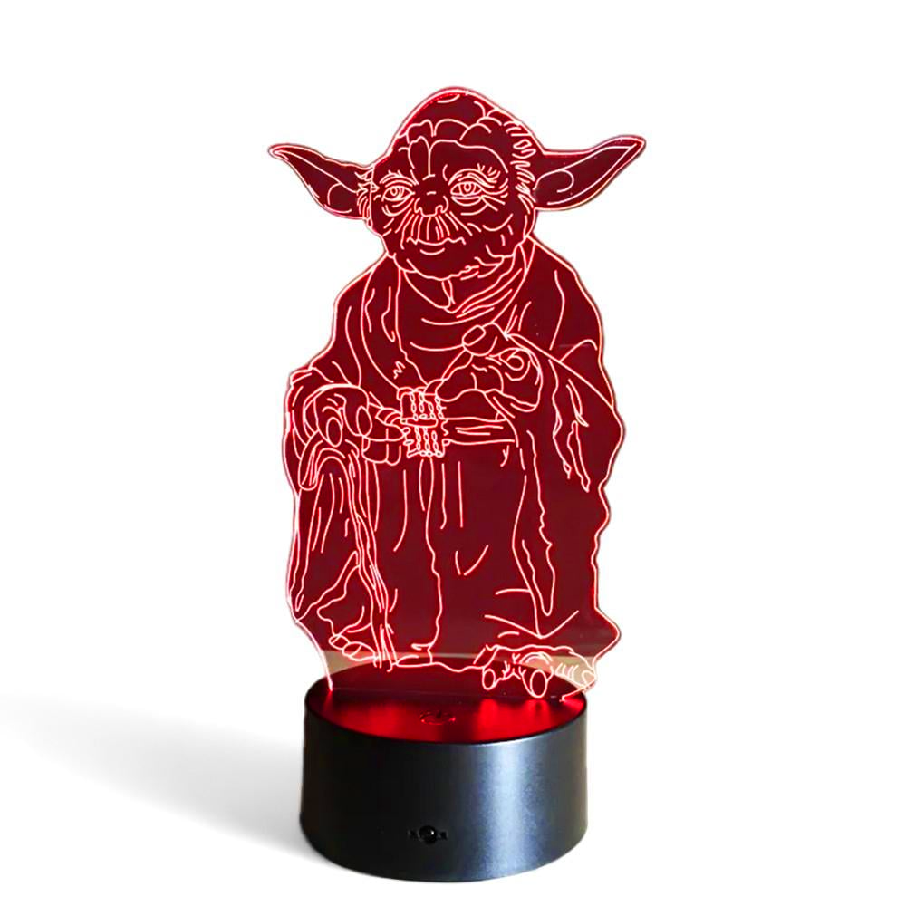 Светильник 3D настольный на подставке Мастер Йода 220V 10x10x20 см Светильник 3D настольный на подставке Мастер Йода 220V 10x10x20 см