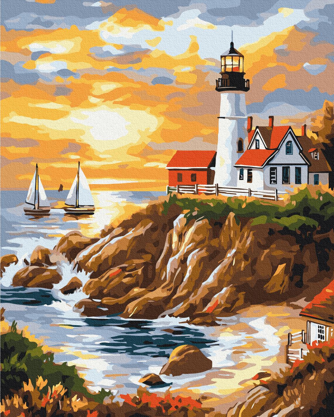 Картина по номерам Brushme Спокойствие у маяка 40x50 см (BS54244) Картина по номерам Brushme Спокойствие у маяка 40x50 см (BS54244)