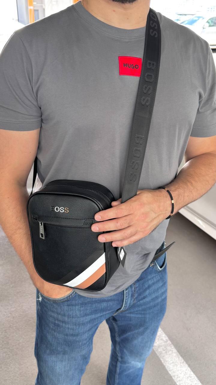 Сумка мужская брендовая BOSS Черный (6602 PTR) - фото 4 Сумка мужская брендовая BOSS Черный (6602 PTR) - фото 4