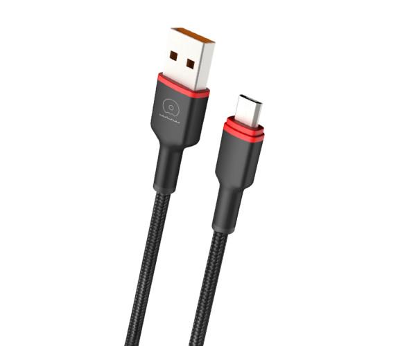 Кабель Data Wuw X203 USB-Type-C 2,4A 1 м Черный (066972573336203)