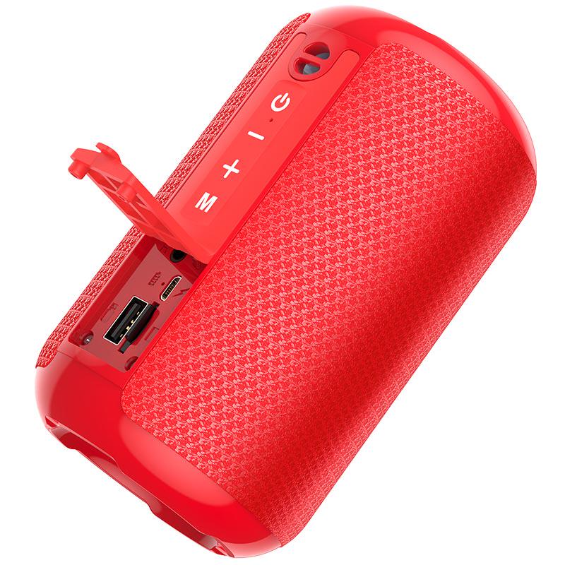 Колонка портативна Bluetooth Hoco HC1 Trendy sound sports wireless speaker Red - фото 2