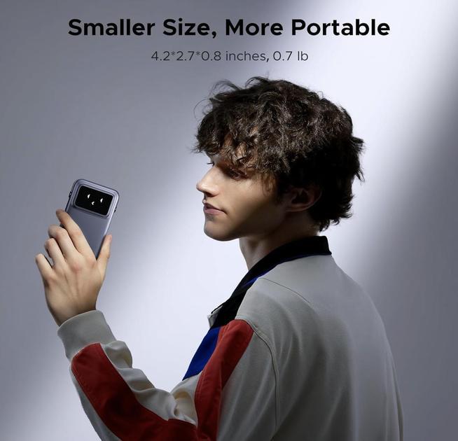 Повербанк беспроводной Ugreen PB572 Qi2 Magnetic Magsafe 10000 mah 20W для iPhone Серый (28780601) - фото 11