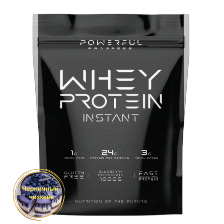 Протеїн сироватковий Powerful Progress 100% Whey Protein Instant Чорничний Чізкейк 1000 г (14540513)