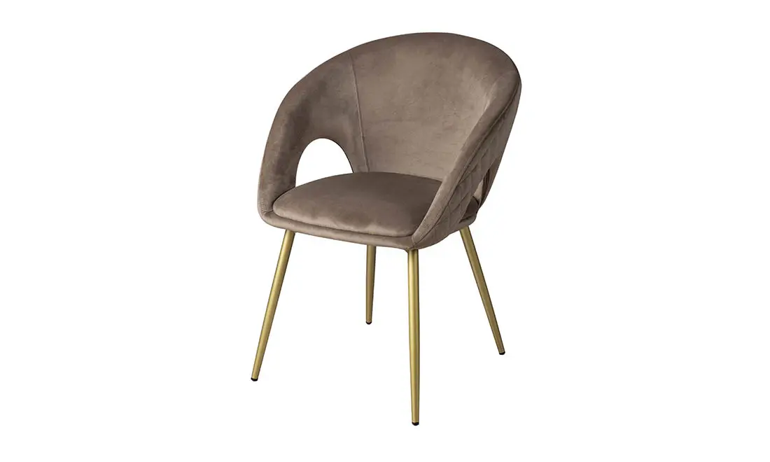 Стілець Міллі метал сидіння тканина 590x580x805 мм Капучино