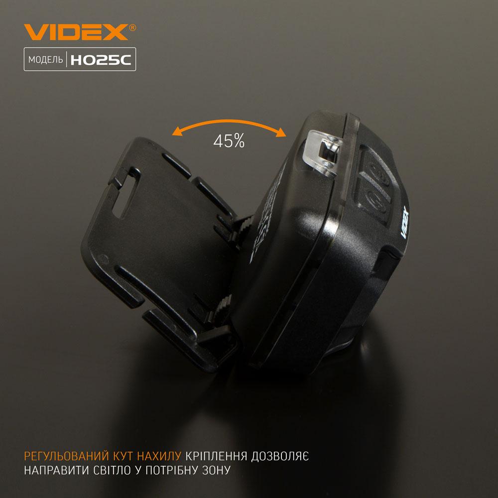 Налобный светодиодный фонарик Videx VLF-H025C 310 Lm 5000 K (100790) - фото 8