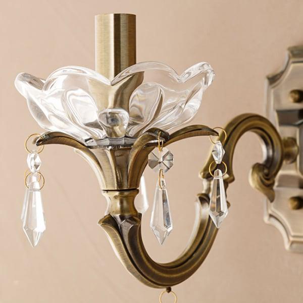 Бра Flora на 1 лампу з кришталевим декором Бронза (OU108/1W)