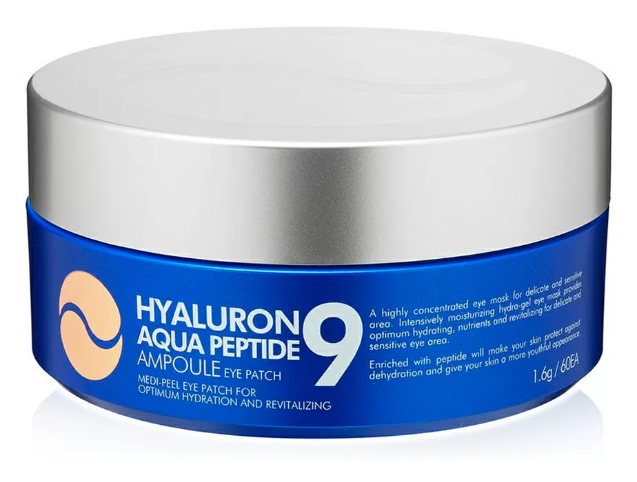 Патчі гідрогелеві з пептидами Medi-Peel Hyaluron Aqua Peptide 9 Ampoule Eye Patch Зволожуючі 60 шт. (4588)