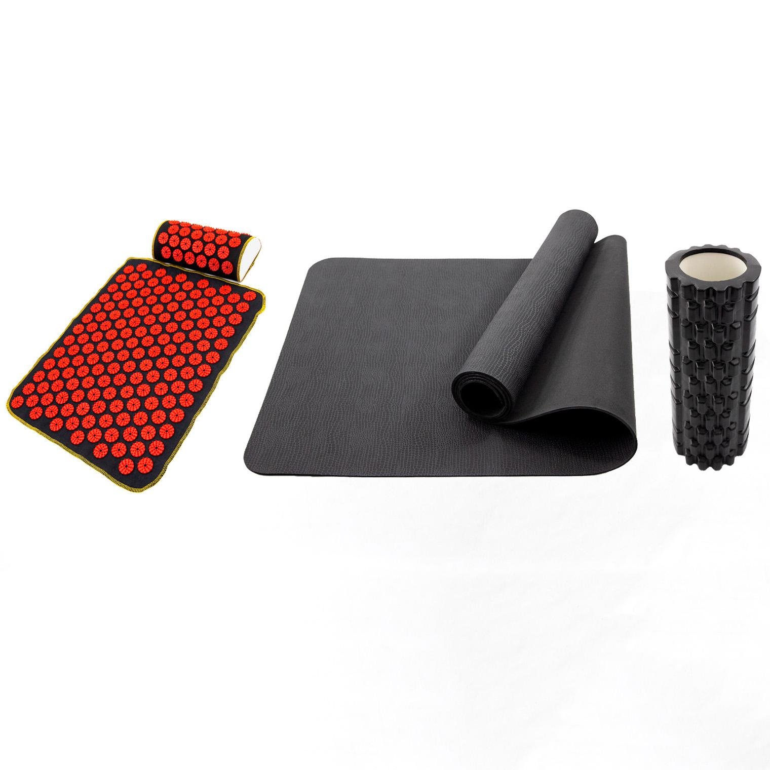 Набор OSPORT Set 111 коврик для йоги/аппликатор Кузнецова/массажный ролик (n-0144-01-0107-01)