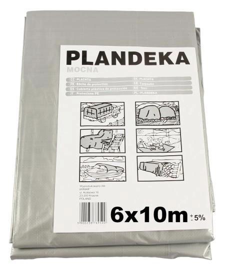Тент захисний Wimar Plandeka тарпауліновий 6x10 м 110 г/м2 (274)