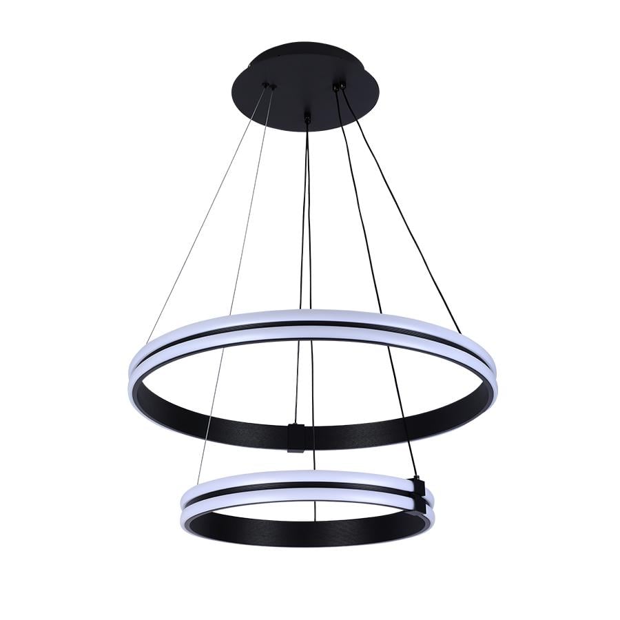 Люстра подвесная светодиодная кольца Levistella 7871220 400/600 BK Черный
