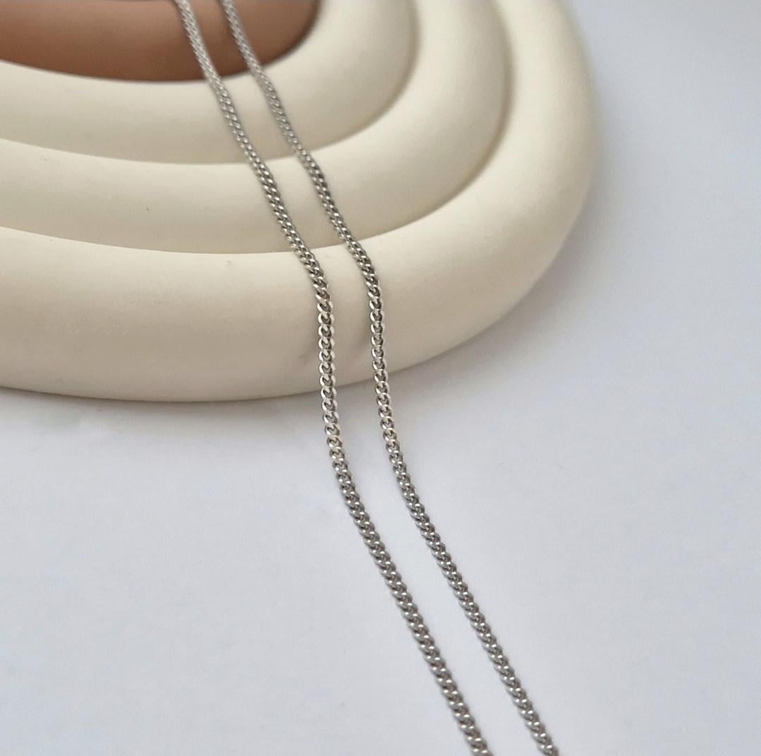 Цепочка панцирь серебро 925 пробы родированное 2,39 г 45 см (pd40rod)