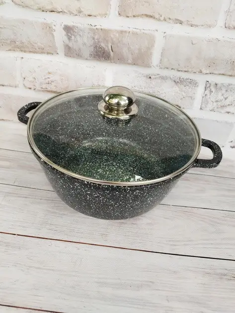 Кастрюля Styleberg ST‑3022 22 см 3,2 л с гранитным антипригарным покрытием и стеклянной крышкой (ML-05260) - фото 4 Кастрюля Styleberg ST‑3022 22 см 3,2 л с гранитным антипригарным покрытием и стеклянной крышкой (ML-05260) - фото 4