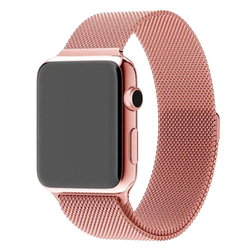 Ремешок Milanese Loop Magnetic Band для Apple Watch 42/44/45 мм Rose Gold
