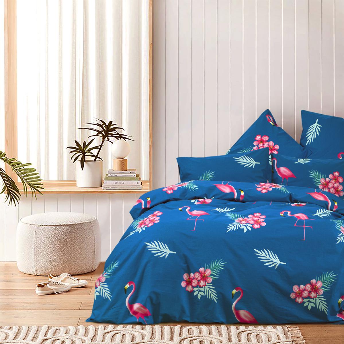 Комплект постельного белья Lotus Home Perfect Ranforce Flamingo семейный Голубой (11396208) - фото 2 Комплект постельного белья Lotus Home Perfect Ranforce Flamingo семейный Голубой (11396208) - фото 2