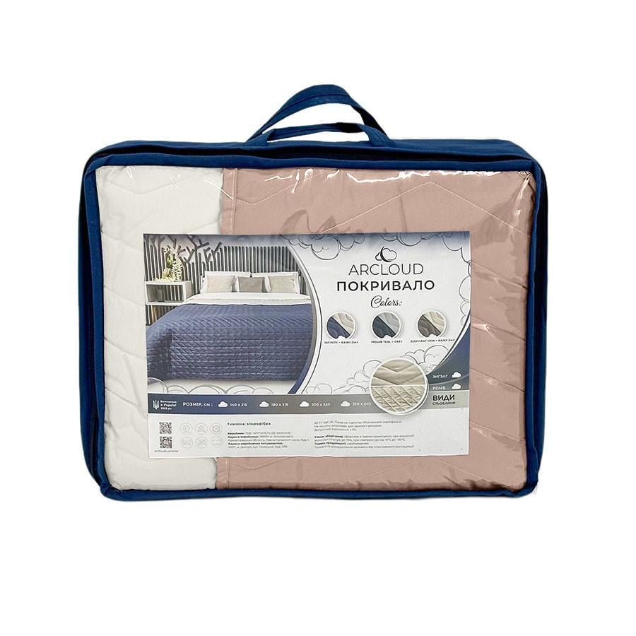 Покрывало Double face zigzag Rainy Day Taupe 140х215 см Grey (2665118828)