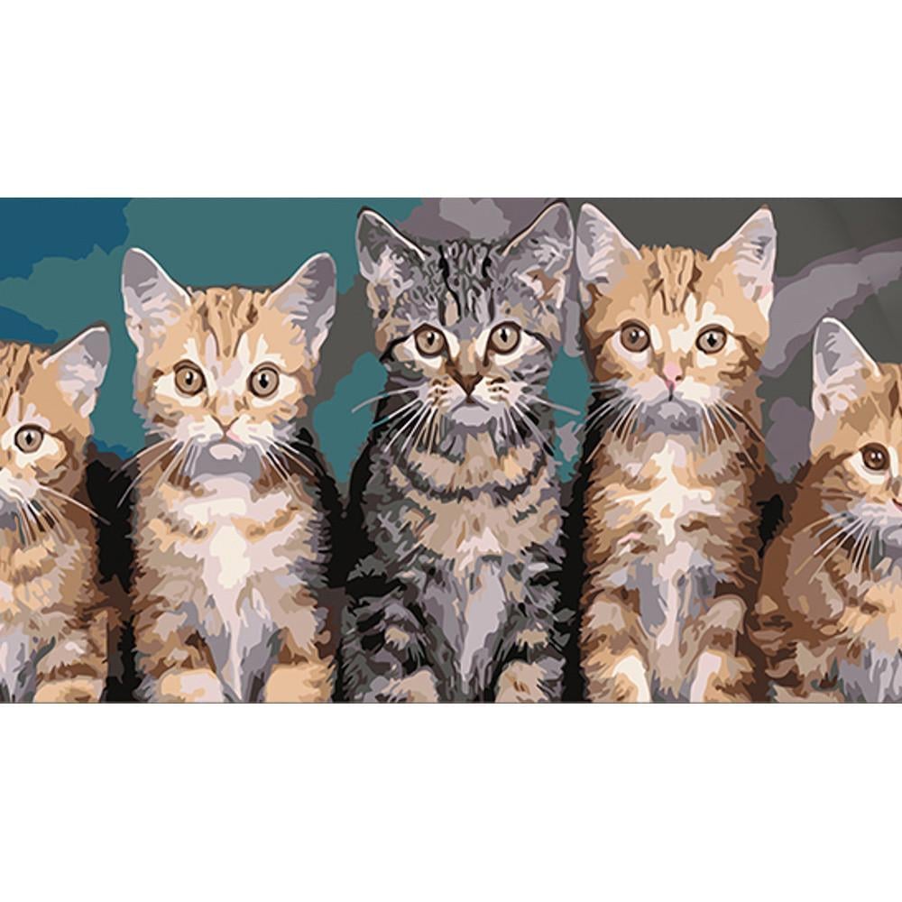 Картина за номерами Strateg Кошенята 50х25 см (WW199)