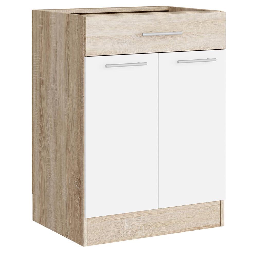 Модуль кухонний нижній з шухлядою Еверест Еко 600 без стільниці 60х46х82 см Дуб Сонома/Німфея Альба (DTM-071041) - фото 1