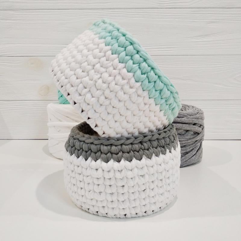 Набор корзинок органайзеров ручной работы (23585-Нов)