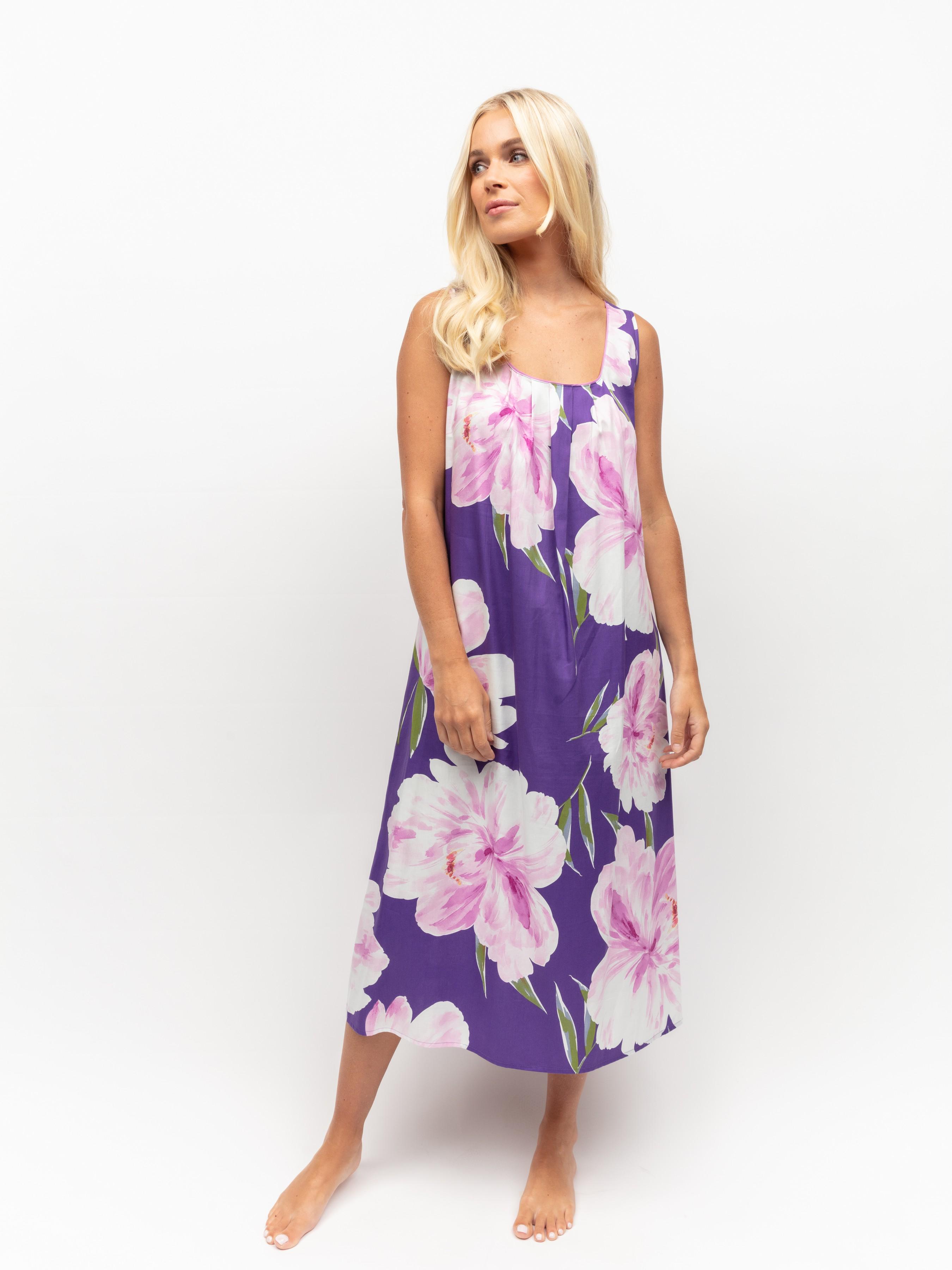 Рубашка ночная CYBERJAMMIES Valentina 0089 14/L Фиолетовый с цветочным принтом (5051877489691)