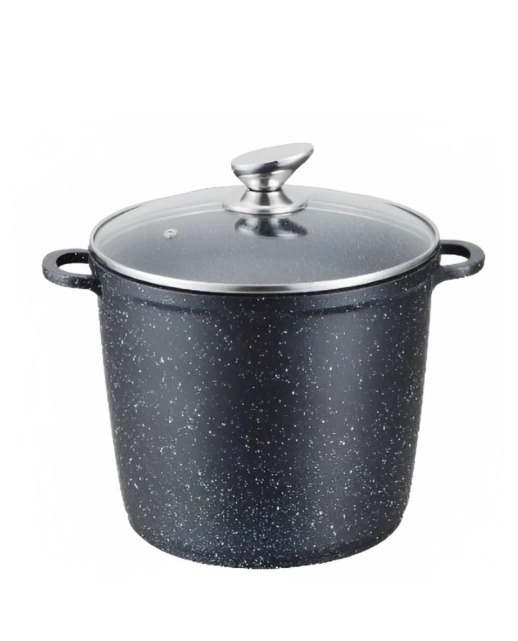 Кастрюля с крышкой Edenberg с мраморным покрытием 6,8 л 24 см Черный (14103071)