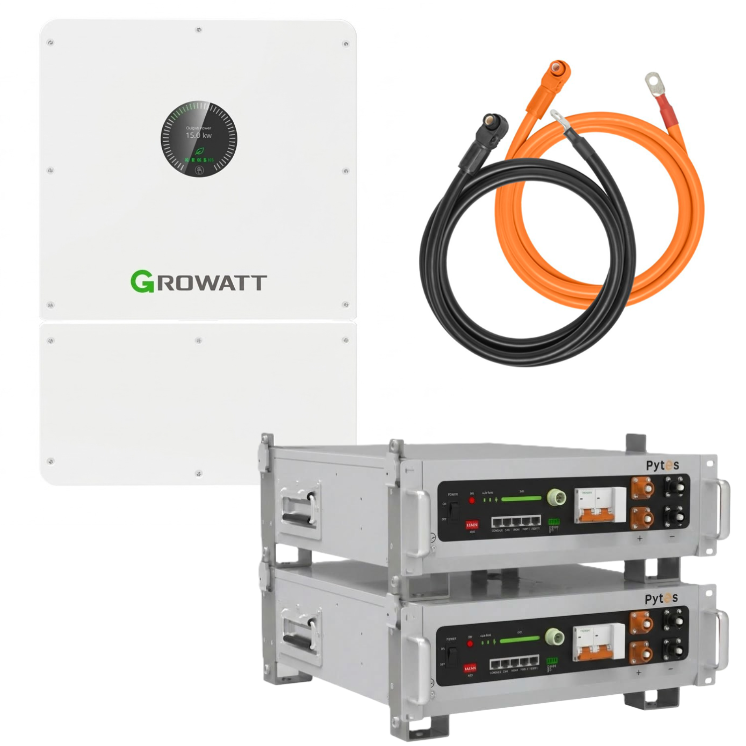 Комплект автономного энергоснабжения Growatt WIT 18K-HU 18 кВт и Pytes V5°α Plus H+ 2 шт. 5,12 кВт/год LiFePO4 Комплект автономного энергоснабжения Growatt WIT 18K-HU 18 кВт и Pytes V5°α Plus H+ 2 шт. 5,12 кВт/год LiFePO4
