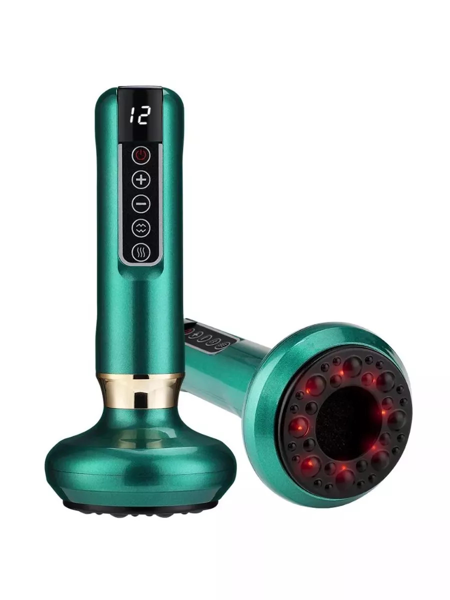 Масажер для всього тіла антицелюлітний вакуумний 12 режимів роботи з інфрачервоним прогріванням USB/Type-C Зелений (4070592227) - фото 17
