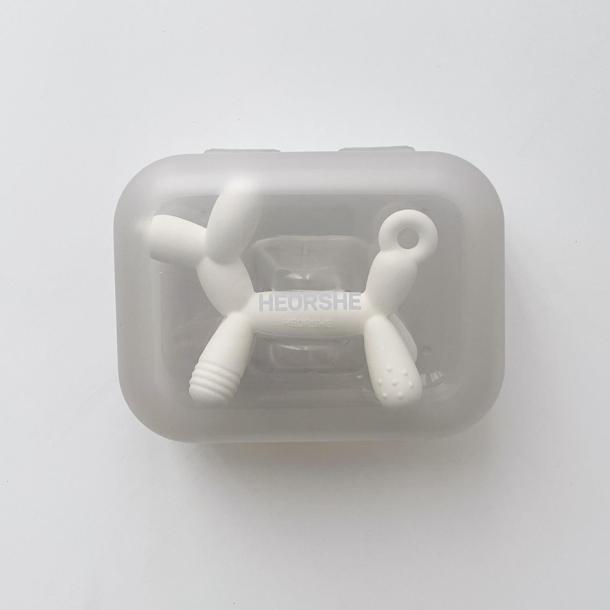Прорезыватель силиконовый HEORSHE Puppy White - фото 3