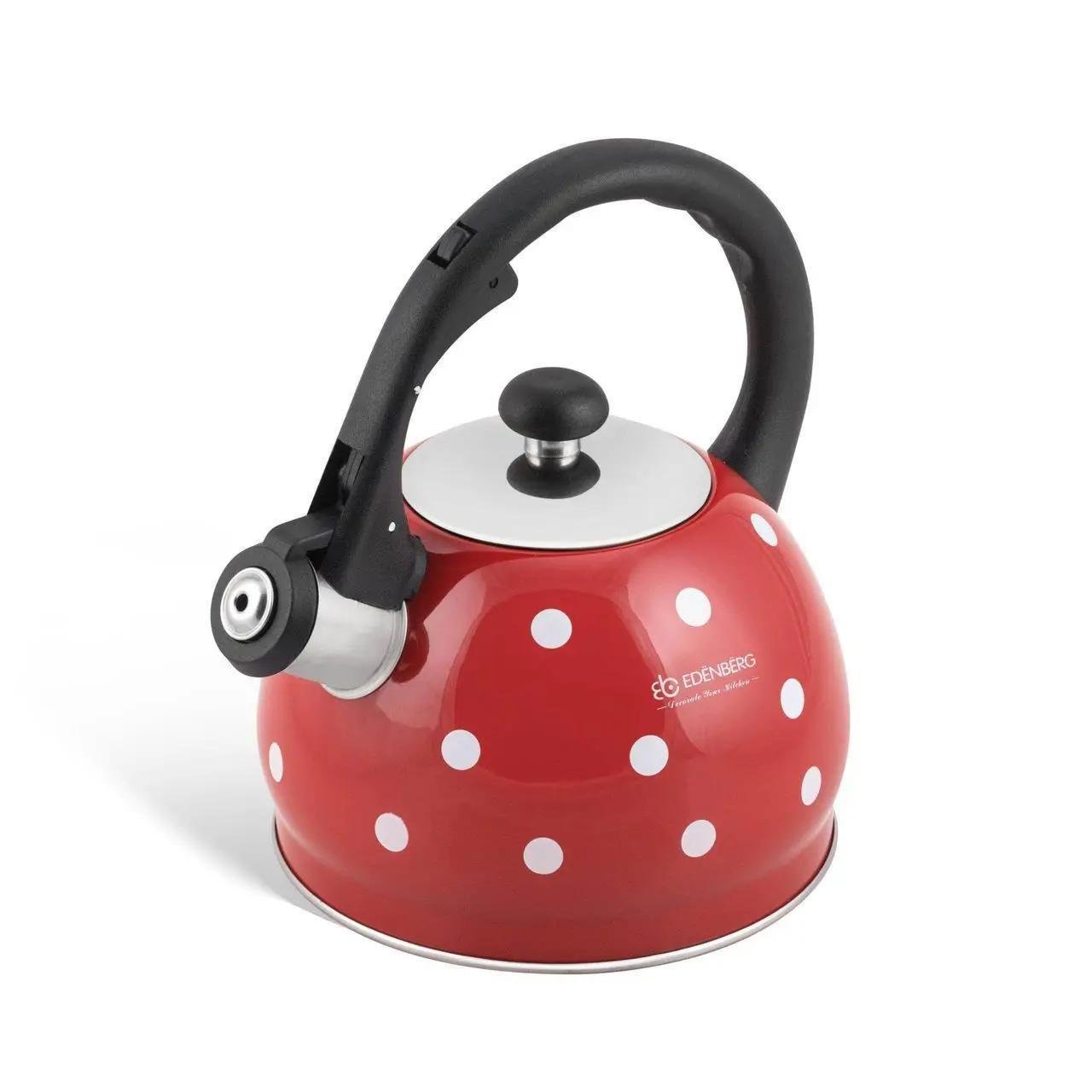 Чайник с свистком Edenberg EB-1922 для индукционных плит 2 л Красный (2530556541) - фото 2 Чайник с свистком Edenberg EB-1922 для индукционных плит 2 л Красный (2530556541) - фото 2