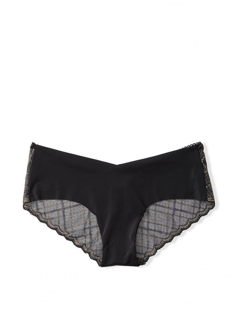 Трусики Victoria's Secret No-show Lace Cheeky M Черный (26329911)