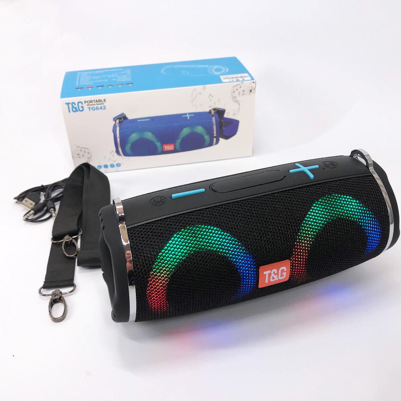 Колонка портативная с RGB подсветкой и ремешком TG642 Черный - фото 13 Колонка портативная с RGB подсветкой и ремешком TG642 Черный - фото 13