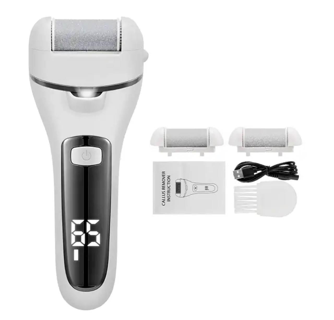 Пилка-пемза для пяток электрическая роликовая с LCD дисплеем