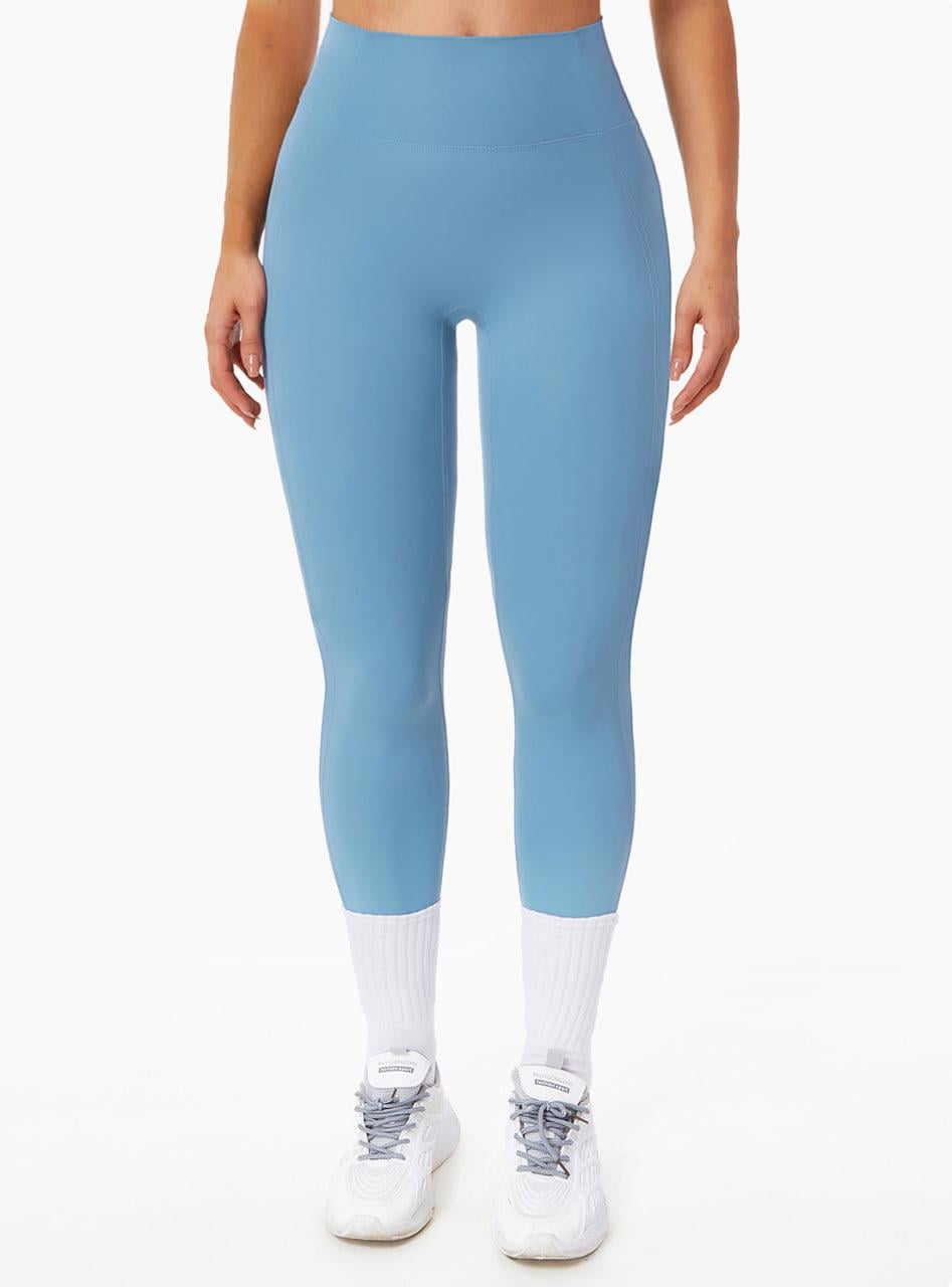 Легинсы без пуш-ап с высокой талией M Голубой (GI03M)