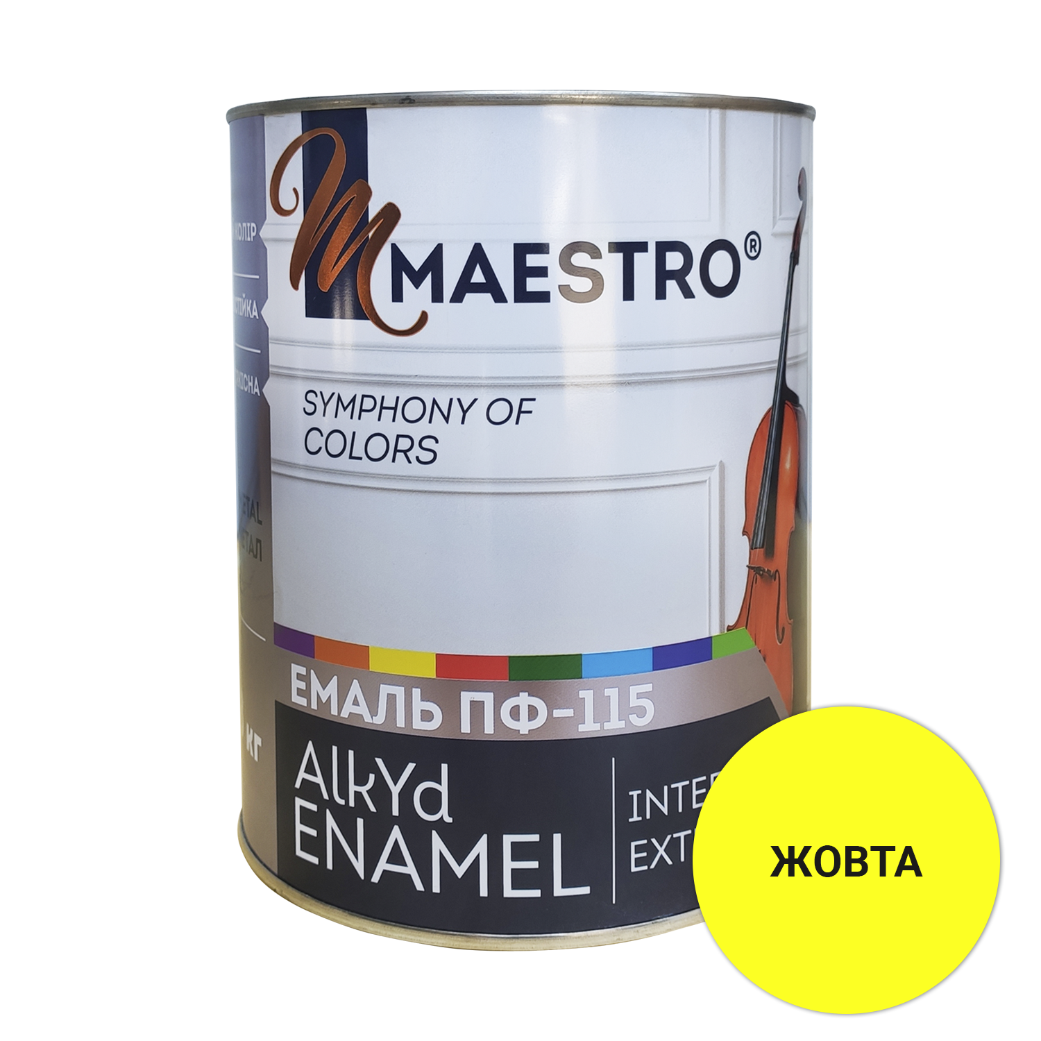 Эмаль Maestro ПФ 115 2,8 кг Желтый