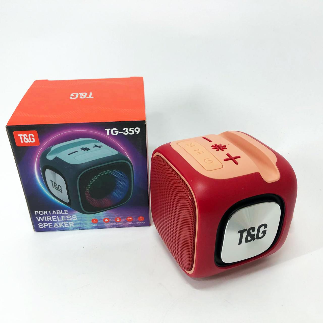 Колонка портативна 7W з RGB підсвічуванням Червоний (TG359) - фото 12