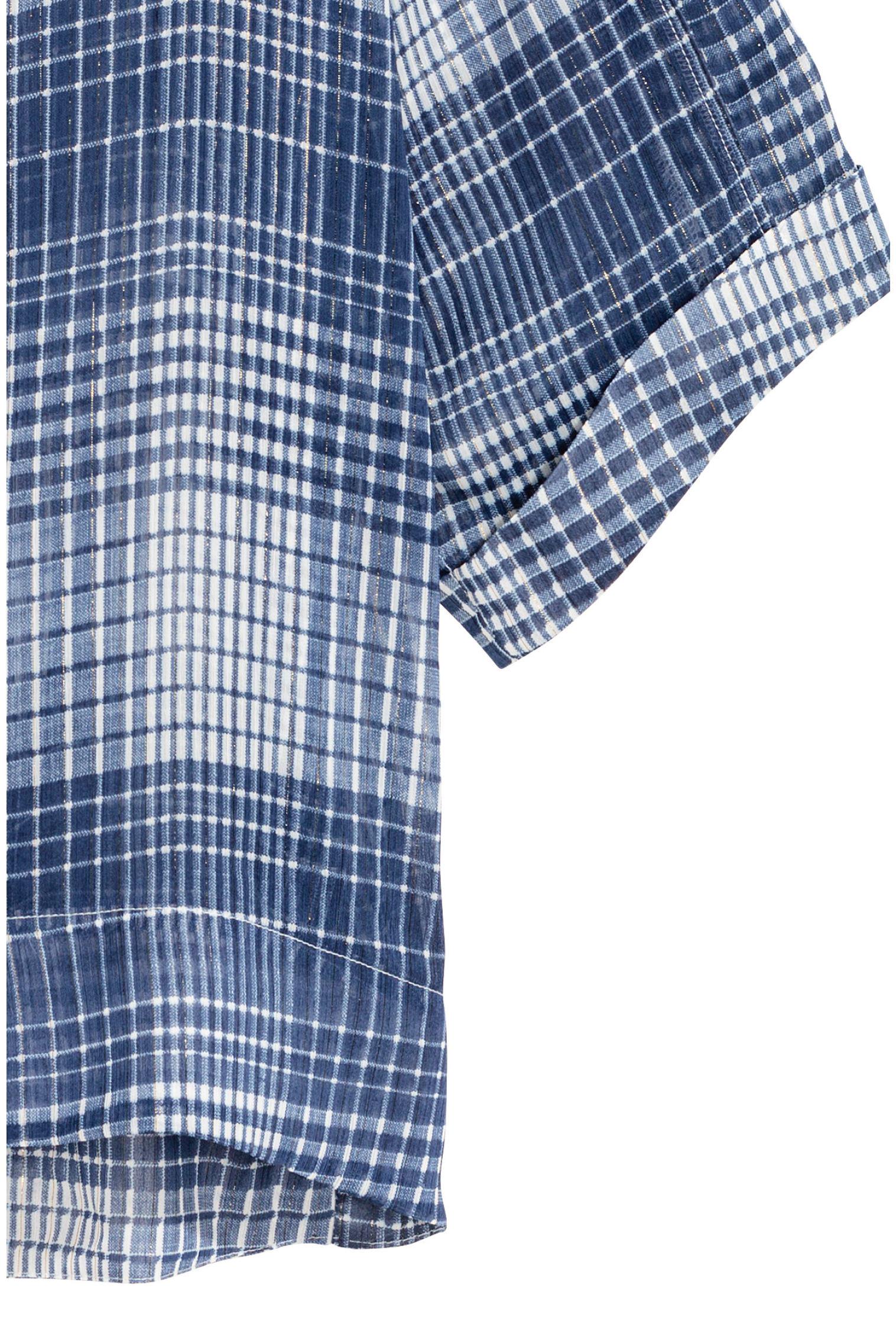 Блуза в клеточку р. 36 Синий (5228466RP21) - фото 2 Блуза в клеточку р. 36 Синий (5228466RP21) - фото 2