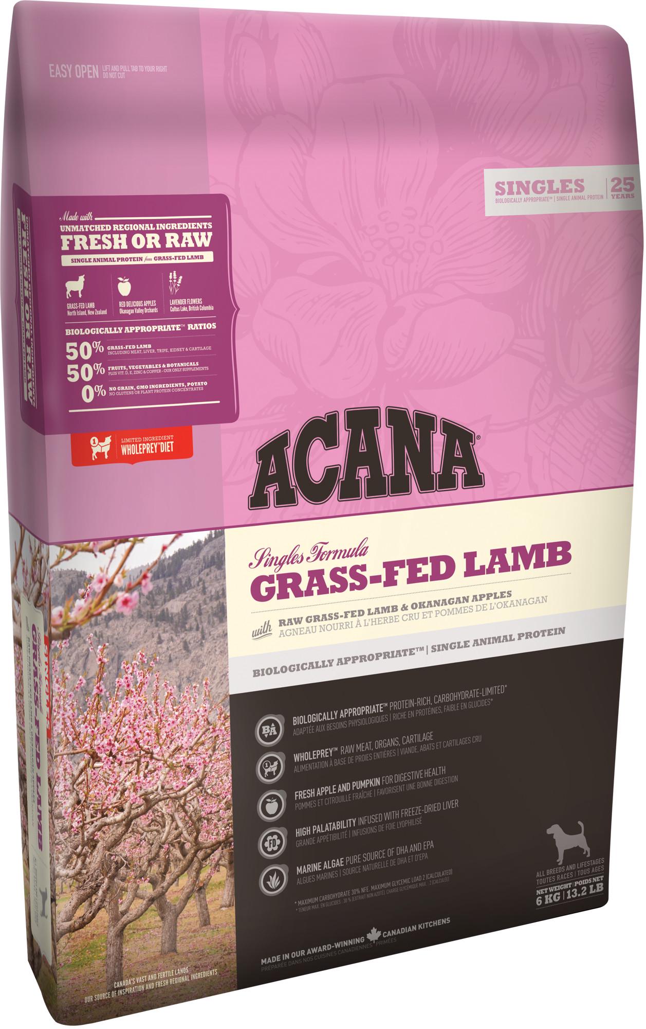 Корм сухой гипоаллергенный для собак Acana Single Grass-Fed Lamb 340 г (a57034)
