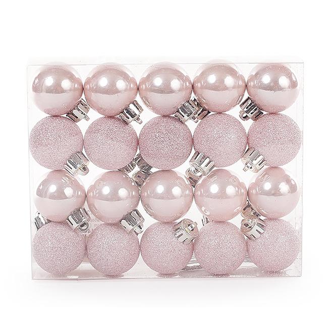 Набор пластиковых новогодних шаров Flora 20 шт. D-3 см (11661)