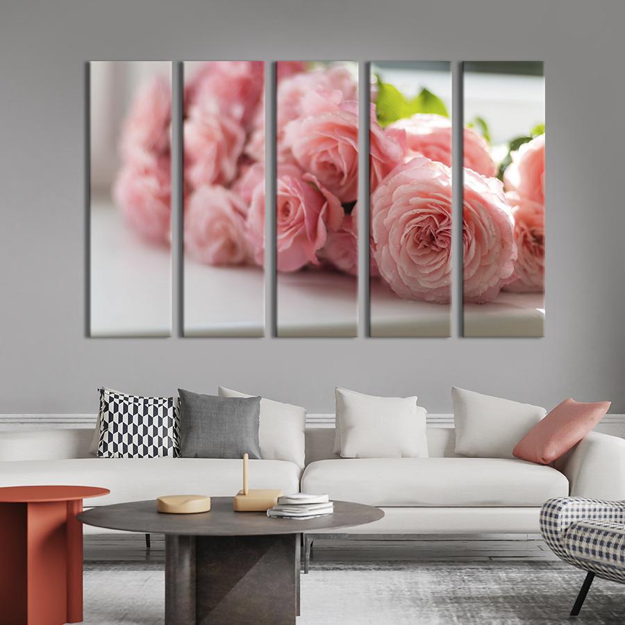 Картина на полотні Прямі рожеві троянди 87x50 см (960-51)