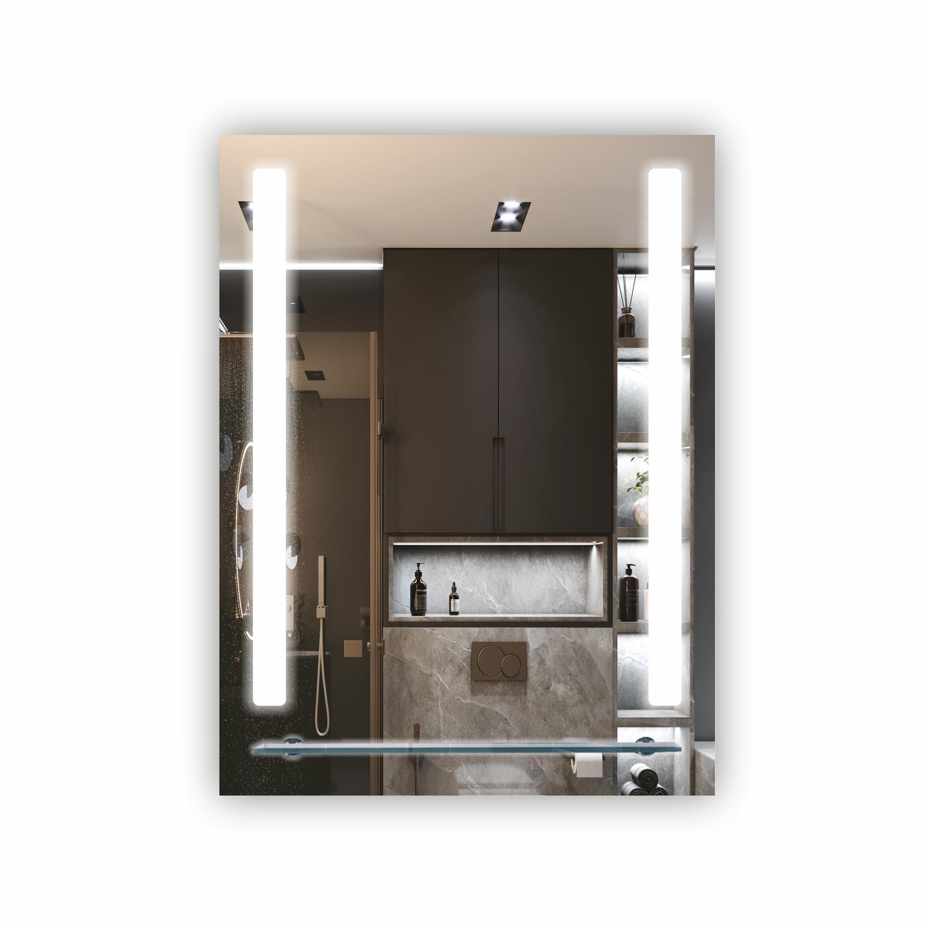 Зеркало с LED подсветкой с полочкой 600х800 мм (R-053) Зеркало с LED подсветкой с полочкой 600х800 мм (R-053)