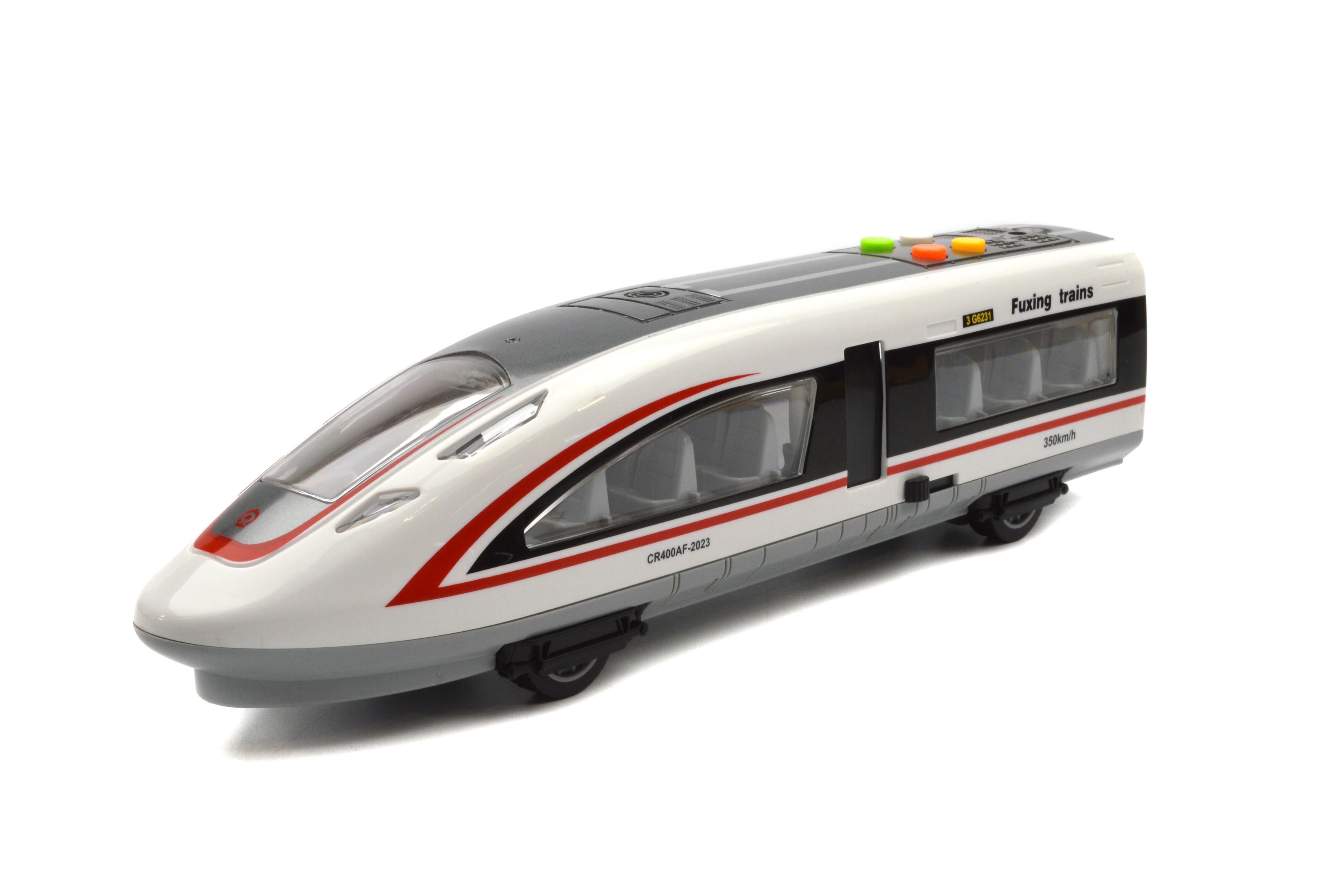 Игрушка скоростной поезд инерция/свет/звук/открывающаяся дверь (WY971A)