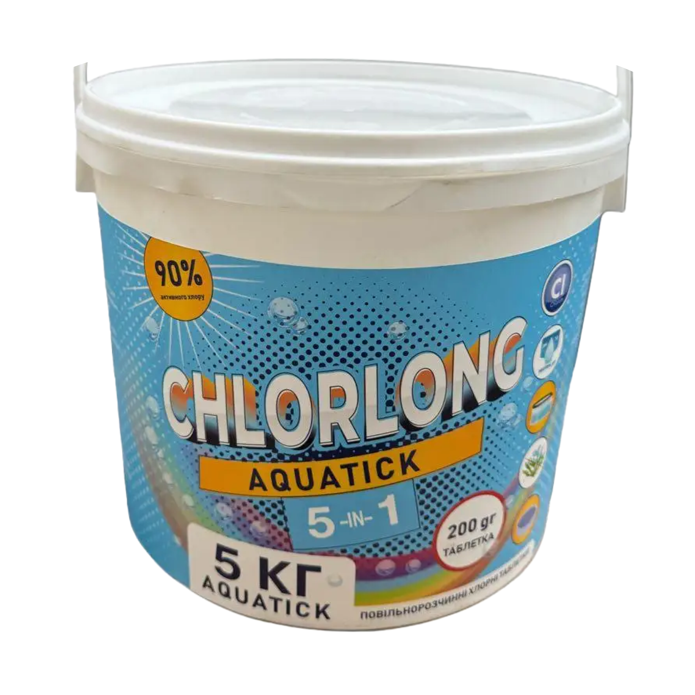 Хімія для басейну Aquatick ChlorLong 5 кг 200 г/шт. (27282657)
