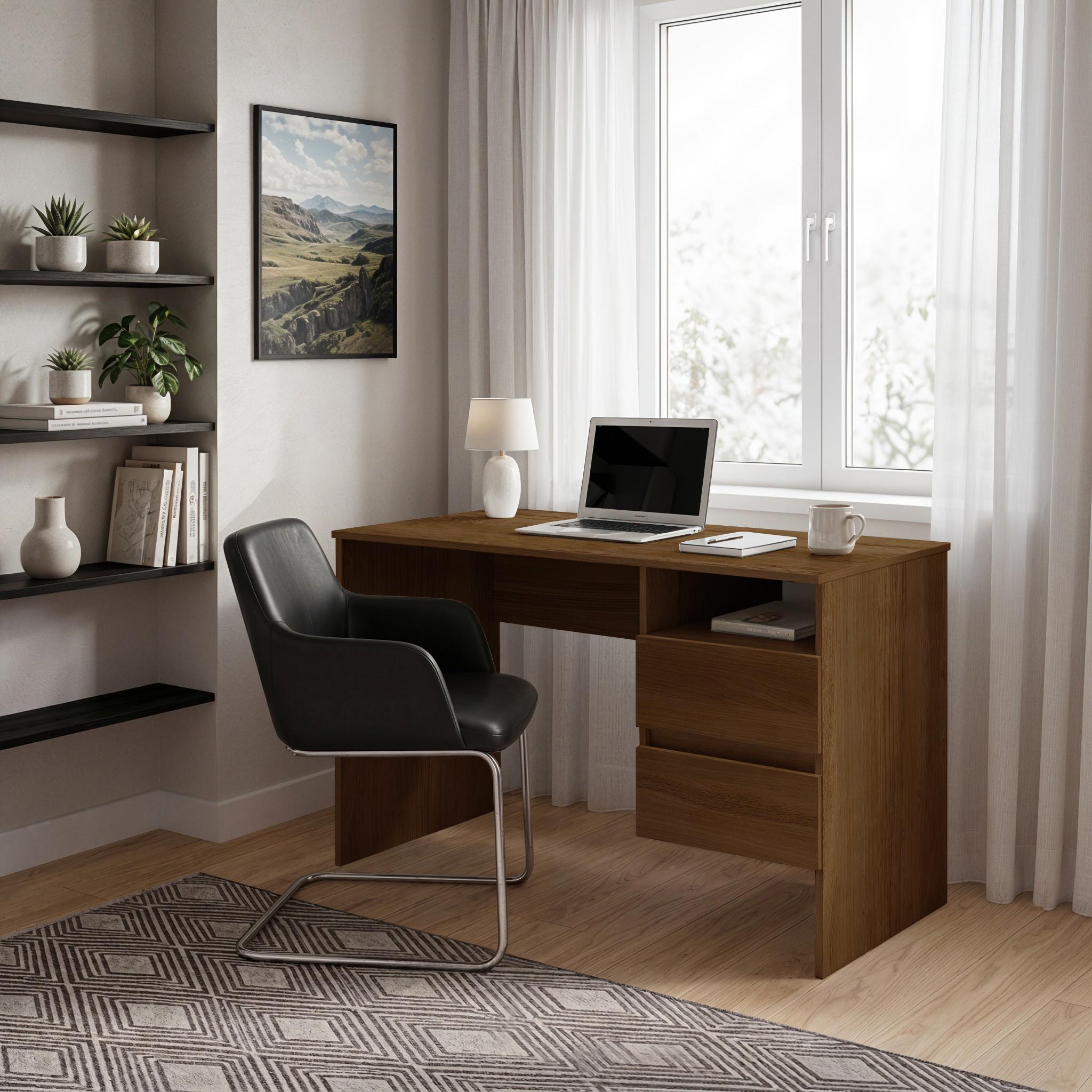 Стіл письмовий на 2 шухляди Line SL-11200х600х750 мм Горіх
