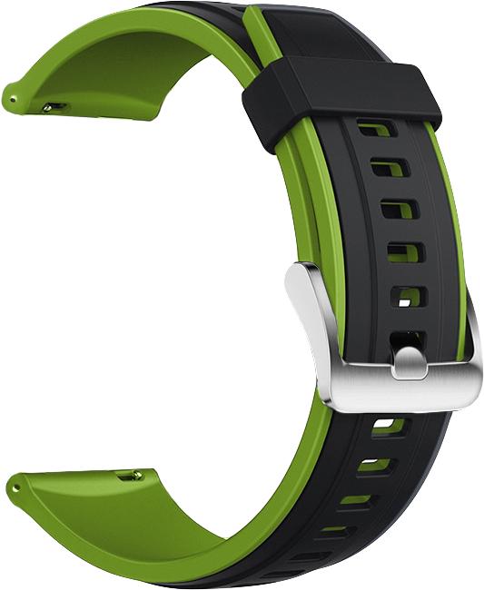 Ремешок Coholl для Haylou LS04 RS3 Black Green (26315-4A) - фото 2 Ремешок Coholl для Haylou LS04 RS3 Black Green (26315-4A) - фото 2