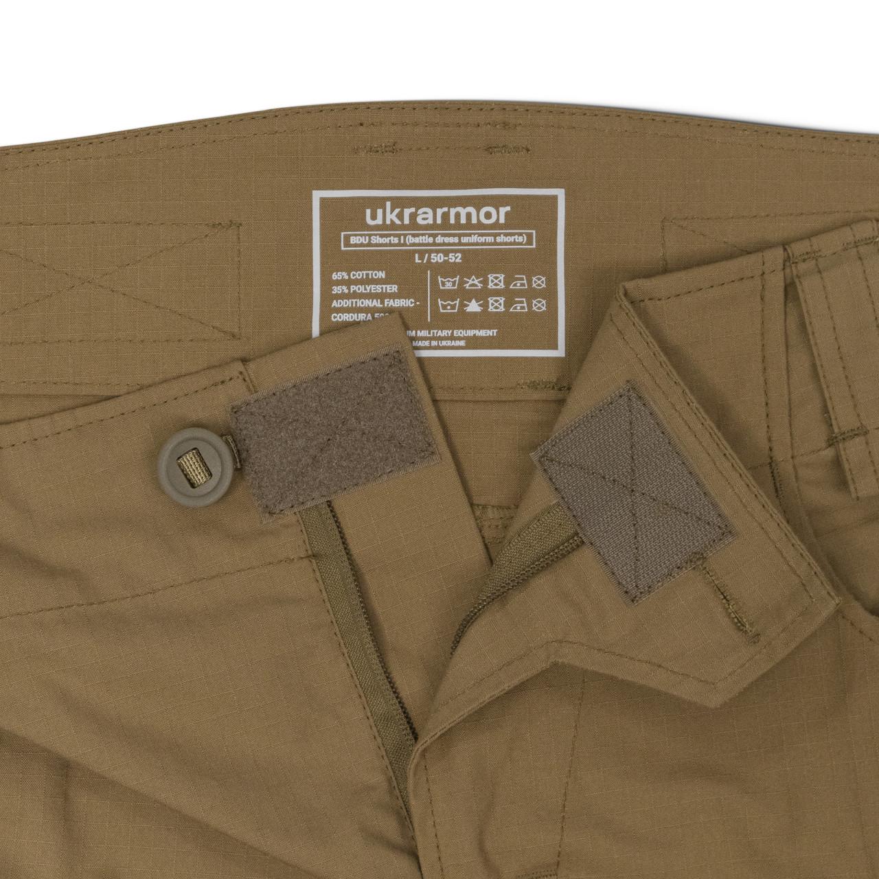 Шорти для військових Ukrarmor з кишенями BDU Shorts I Cordura M Койот (300452) - фото 3