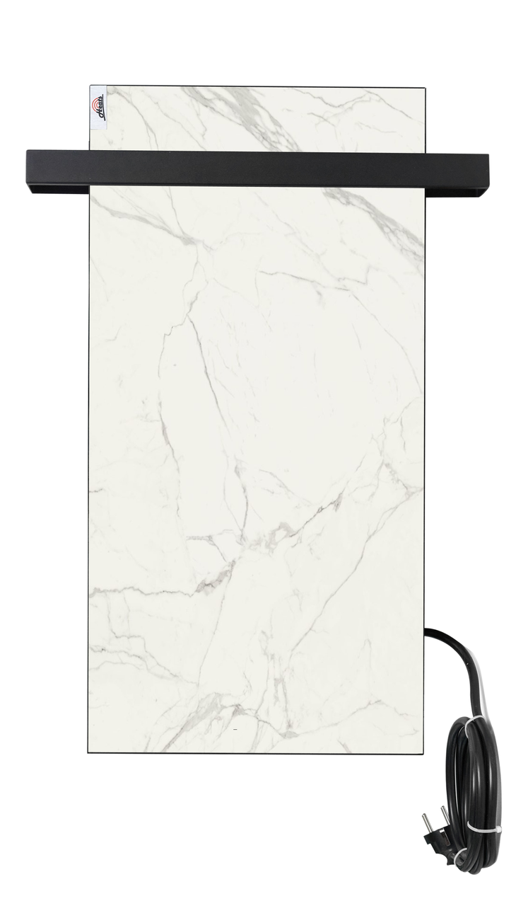 Полотенцесушитель электрический Heats со встроенным терморегулятором 200 Вт Белый мрамор (14138194)