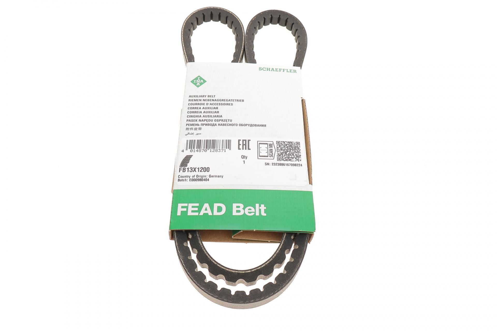 Ремень генератора INA Toyota Hilux/Land Cruiser 2.4D 88-02/Ford Sierra 2.8 87-88 13x1200 (FB_13X1200)