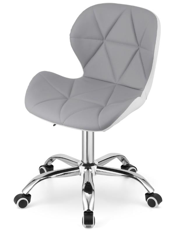 Кресло офисное компьютерное на колесах Bonro B-531 Серый/Белый (3540)